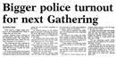 Bigger police turnout for next Gathering - Nelson Mail, 4 October 2001